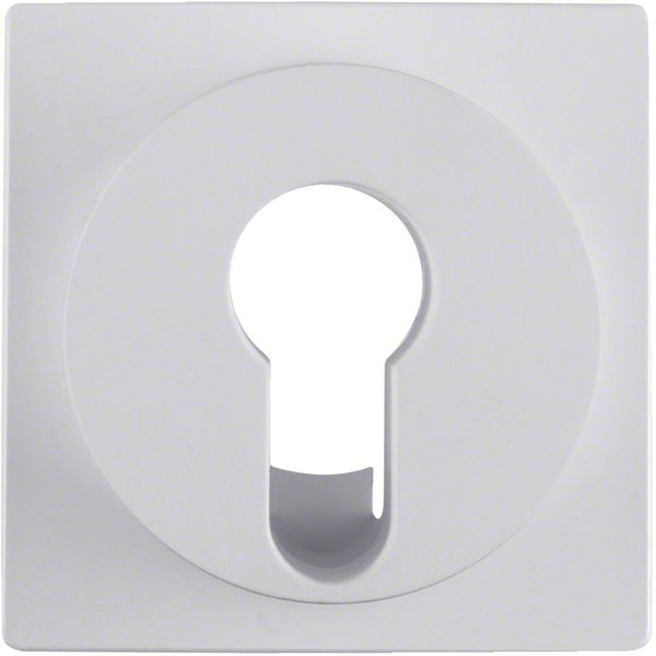 Centre plate f. key switch/key push-button, S.1/B.3/B.7, p.white, matt image 1