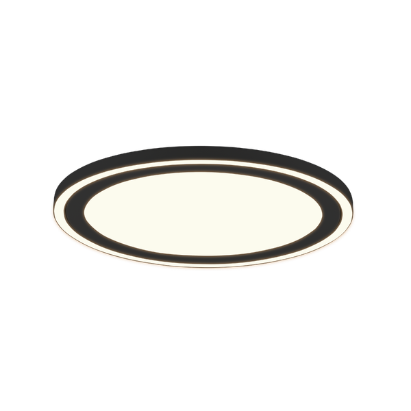 Carus LED ceiling lamp 43 cm matt black image 1