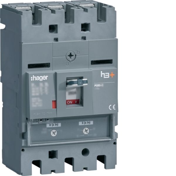 Compact circuit breaker h3+ P250 TM 25 kA, 3-pole, In 125 A image 1