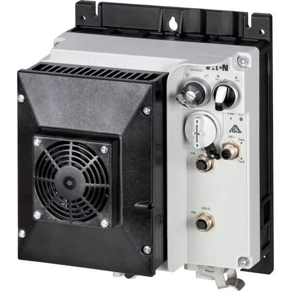 Speed controllers, 8.5 A, 4 kW, Sensor input 4, 400/480 V AC, AS-Interface®, S-7.4 for 31 modules, HAN Q4/2, with braking resistance, with fan image 5