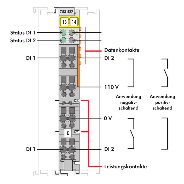 2-channel digital input 110 VDC light gray image 3