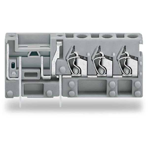 Stackable 3-conductor PCB terminal block with fuse mounting 2.5 mm² gr image 1