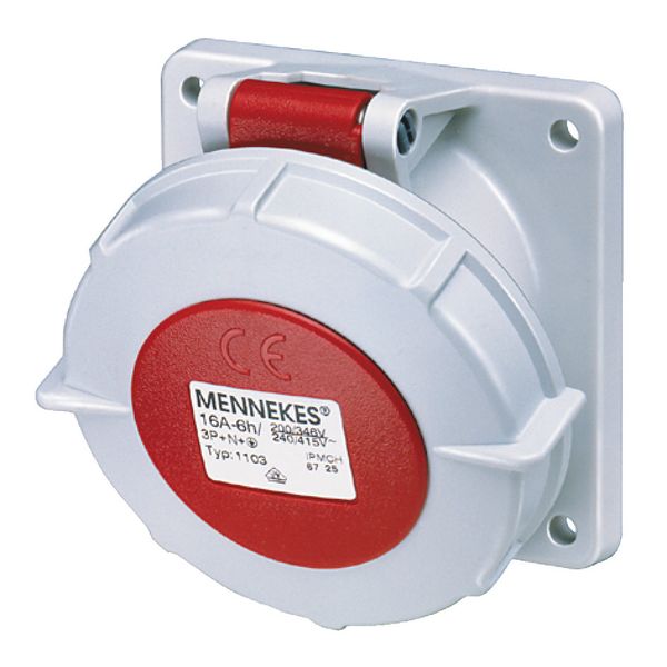 Mennekes Panel mounted recept., 32A5p6h400V, IP67 3590 image 1