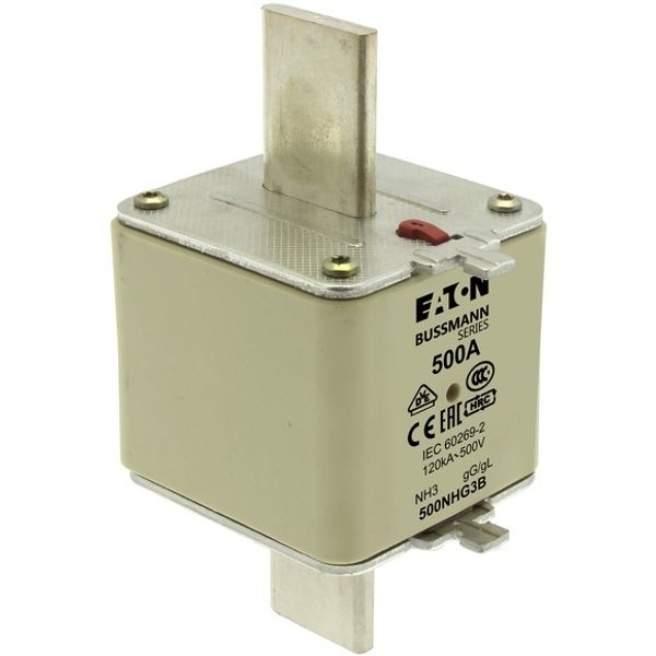 Fuse-link, low voltage, 315 A, AC 500 V, NH3, gL/gG, IEC, dual indicator image 3