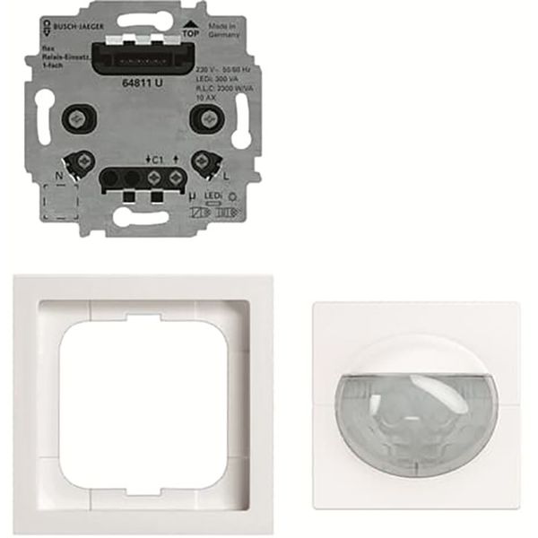 64764 UJ-84 CoverPlates (partly incl. Insert) Busch-flexTronics Studio white image 1