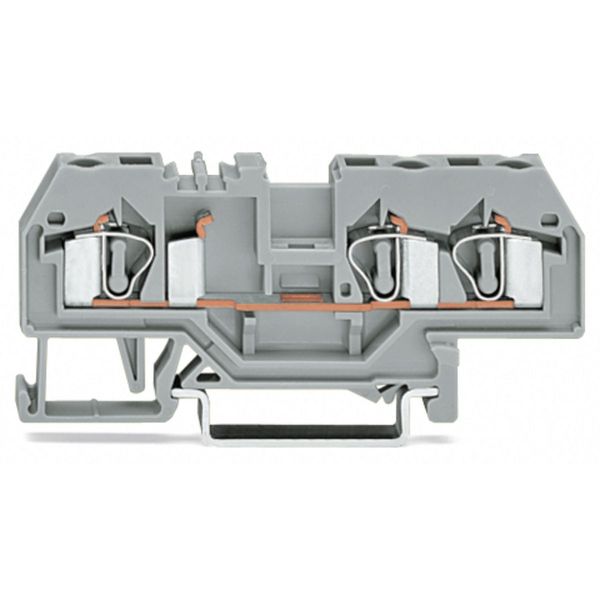 3-conductor through terminal block 4 mm² center marking yellow image 1