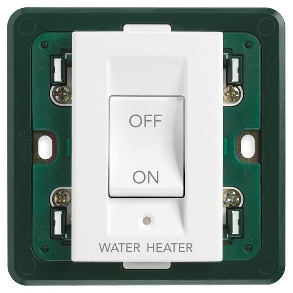 2P 32A 1-way switch WATER/HEATER white image 1
