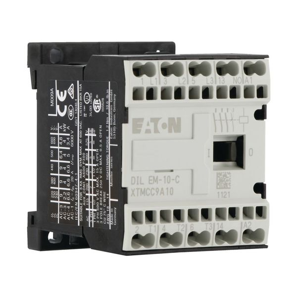 Contactor, 220 V DC, 3 pole, 380 V 400 V, 4 kW, Contacts N/O = Normally open= 1 N/O, Spring-loaded terminals, DC operation image 16