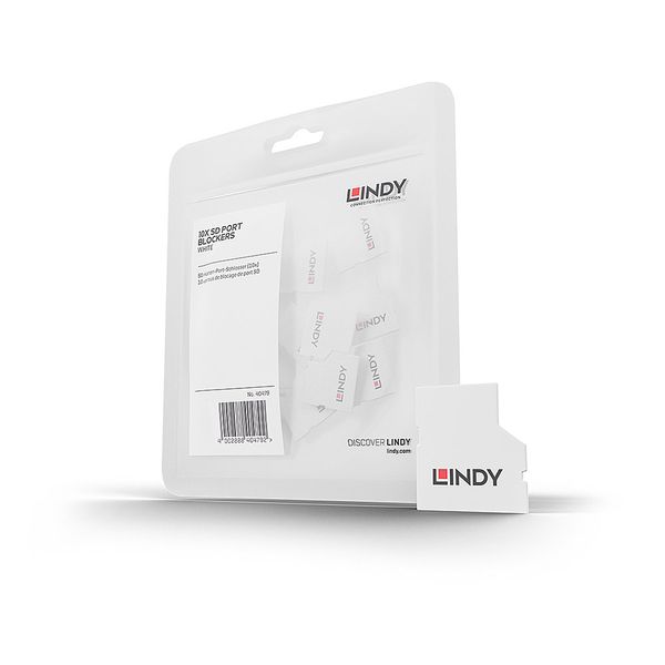 SD Port Blockers (Without Key) - Pack of 10, White Protects SD card slots from unauthorized access image 1