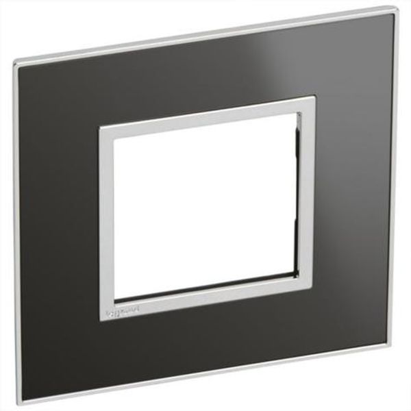 French and German standard plate square version 2 modules - reflective black image 1