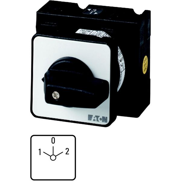 Reversing switches, T3, 32 A, centre mounting, 2 contact unit(s), Contacts: 4, 45 °, maintained, With 0 (Off) position, 1-0-2, Design number 8400 image 2