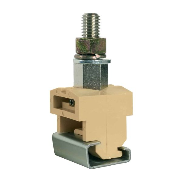 Single-Bolt terminal, 150mm2 for G32 rail, beige color image 1