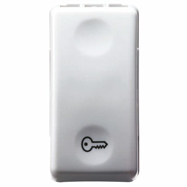 PUSH-BUTTON 1P 250V ac - NO 10A - WITH SYMBOL KEY - 1 MODULE - SYSTEM WHITE image 2