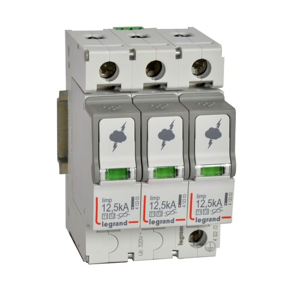 SPD - protection of main distribution board - T1+T2 - limp 12.5 kA/pole - 3P image 1