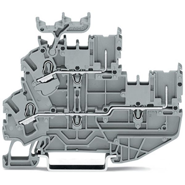 1-conductor/1-pin double deck receptacle terminal block Through/throug image 2