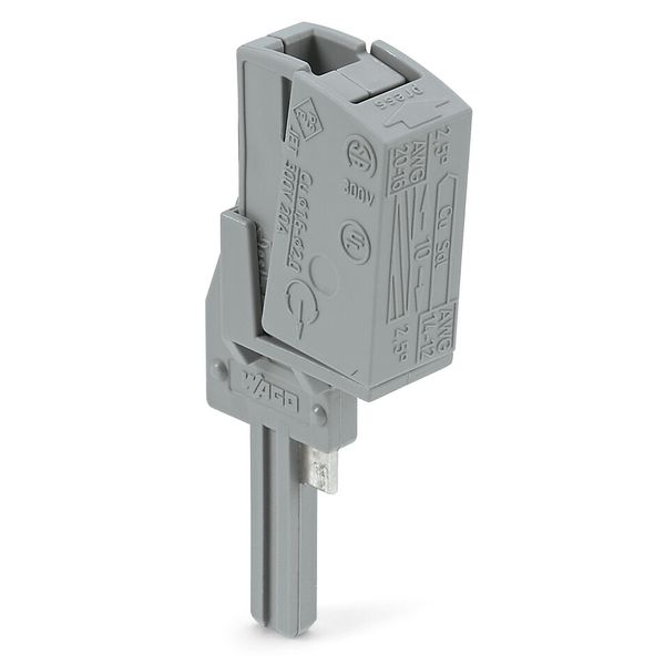 Test plug adapter N 1-pole gray image 1