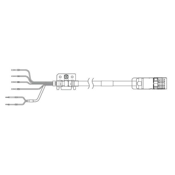 1S series servo motor power cable, 15 m, with brake, 400 V: 7.5 kW image 4