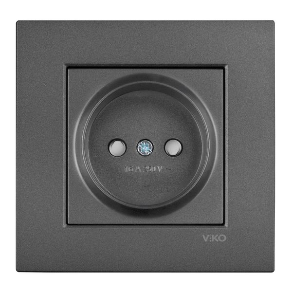 Novella-Trenda Dark Grey (Quick Connection) Child Protected Socket image 1