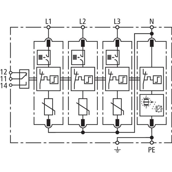DEHNguard M surge arrester type 2 4-pole Uc 275V w. ACI technology image 3