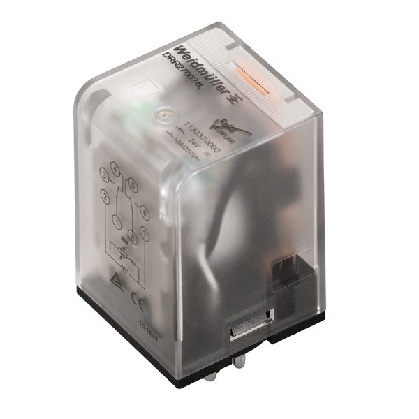 Industrial relay, 48 V DC, Green LED, 2 CO contact (AgSnO) , 250 V AC, image 1