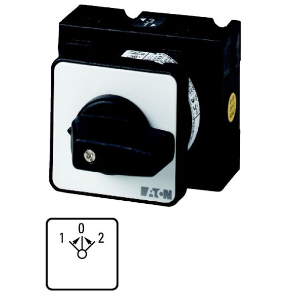 Changeoverswitches, T3, 32 A, flush mounting, 2 contact unit(s), Contacts: 4, 45 °, momentary, With 0 (Off) position, with spring-return from both dir image 1