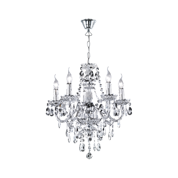 Luster chandelier 5-pc E14 chrome image 1