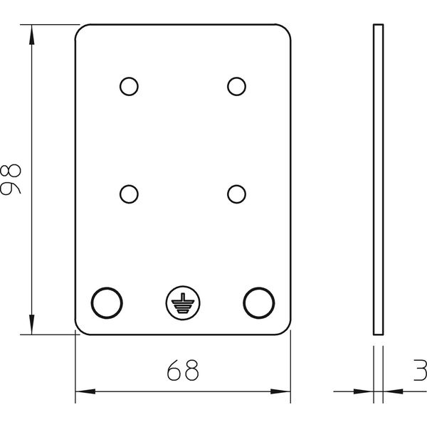 MCF-MS-P1 Mounting plate 1-pole plate 1-polig image 2