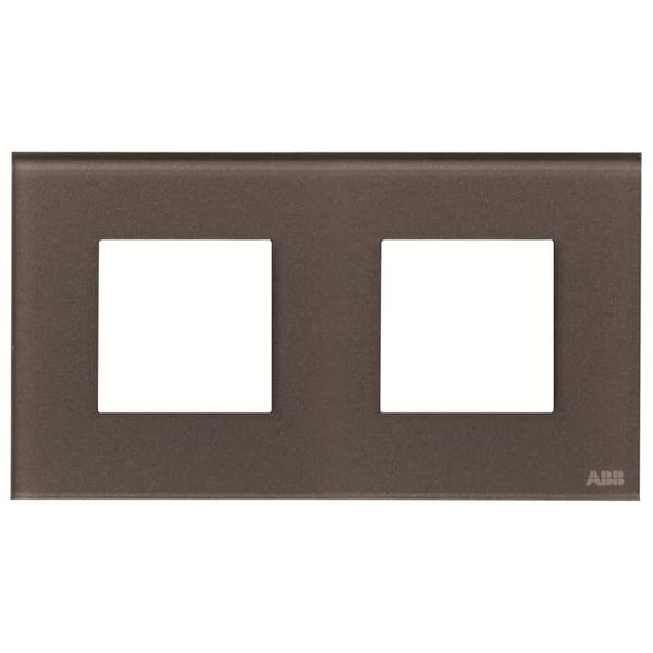 N2272 CC Frame 2-gang / 2+2-modules - Noble - Coffee Glass image 1