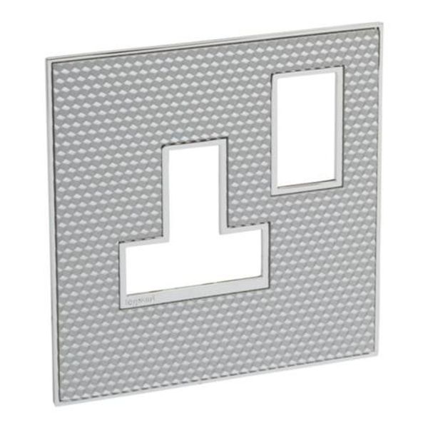 Arteor™ - British standard plate for switched sockets 1 gang - Signature - Cube image 1