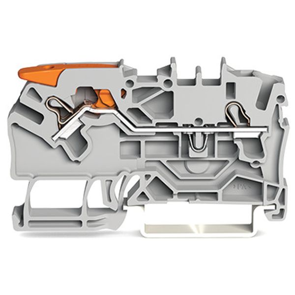 2-conductor through terminal block with lever and Push-in CAGE CLAMP® image 3