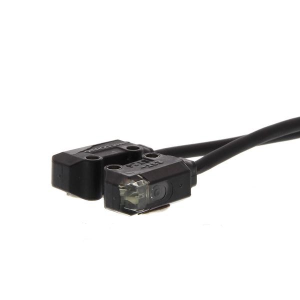 Photoelectric sensor, through-beam, miniature, side view, 2m, NPN, D-o E3T 1266C image 1