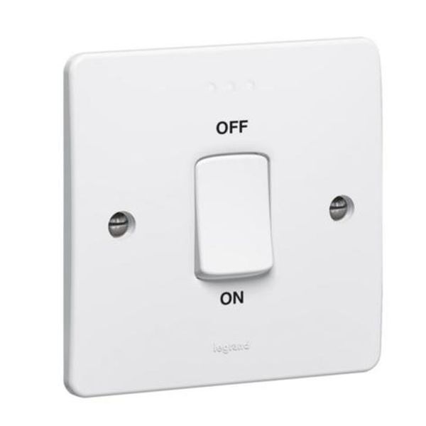 Synergy™ - Double pole switch - Double pole + indicator - 45 A 250 V~ - 86x86 mm - White image 1