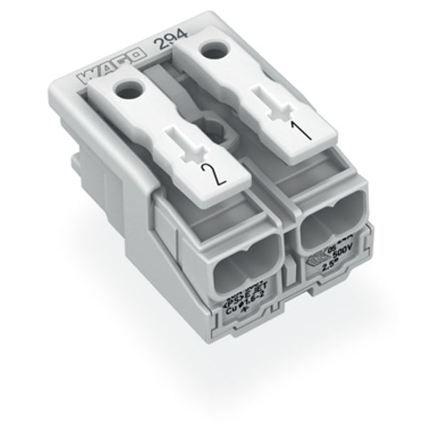 Lighting connector push-button, external without ground contact white image 2