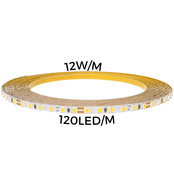 LED strip 12W/m 120led/m 24V IP67 3000K 1300Lum/m 60'000h CRI>90 (5m) THORGEON image 1