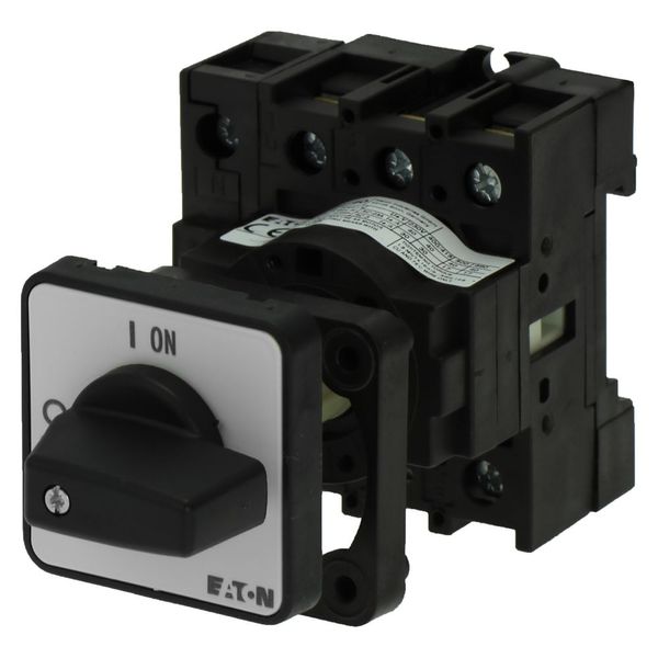 On-Off switch, P1, 40 A, rear mounting, 3 pole + N, with black thumb grip and front plate image 6