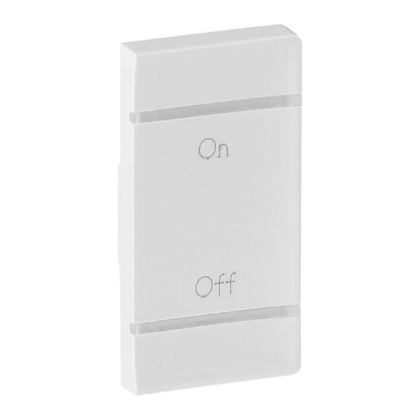 Cover plate Valena Life - ON/OFF marking - right-hand side mounting - white image 1