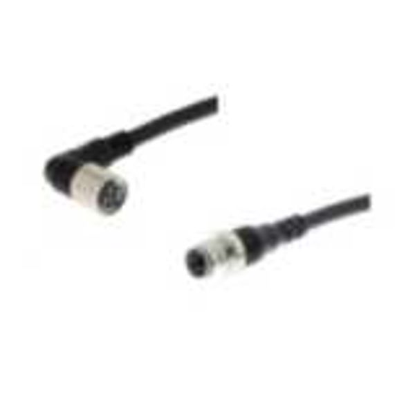 Cable with connectors on both cable ends, M8 right-angle socket (femal XS3W5023B image 5