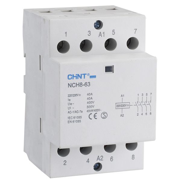 Contactor conex.tornillos modular 25A 2NA+2NC 24Vca (NCH8-25/22-24) image 1