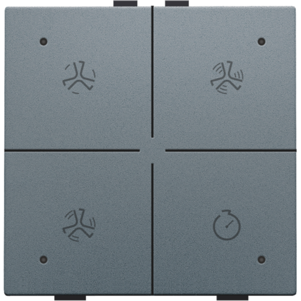 Ventilation control with LED for Niko Home Control, blue grey coated image 2