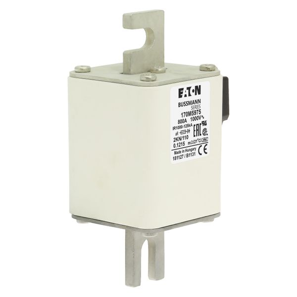 Fuse-link, high speed, 800 A, AC 1000 V, DIN 2, 59 x 77 x 138 mm, aR, DIN, IEC, single indicator image 10