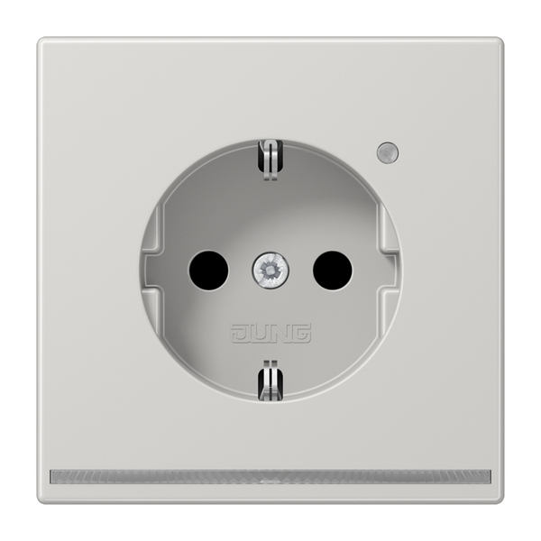 Schuko socket with LED pilot light LS1520-OLGLNW image 2