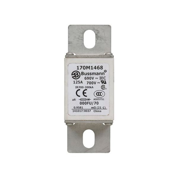 Fuse-link, high speed, 125 A, AC 690 V, size 000, 24 x 36 x 96 mm, aR, IEC image 7