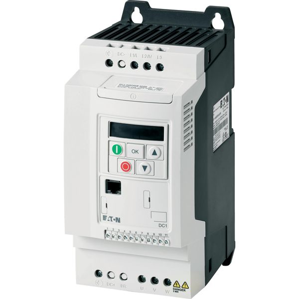 Variable frequency drive, 230 V AC, 1-phase, 10.5 A, 2.2 kW, IP20/NEMA 0, Brake chopper, FS2 image 3
