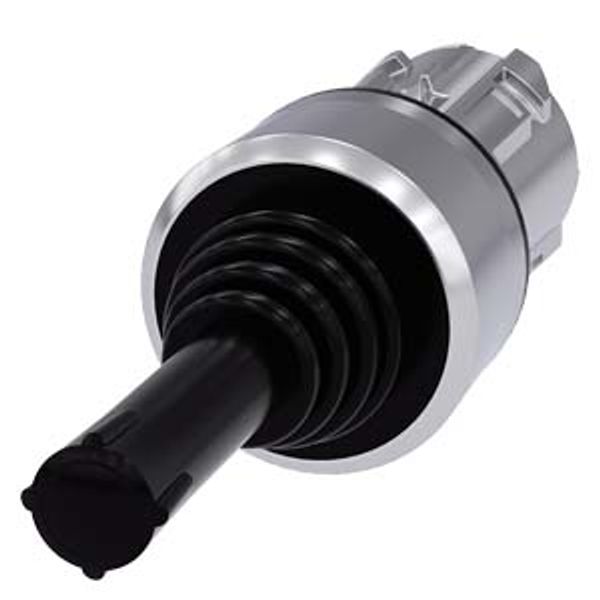 Coordinate switch, 22 mm, round, metal shiny, black, 2 switch positions, horizontal  3SU1050-7AD88-0AA0-Z X90 image 1