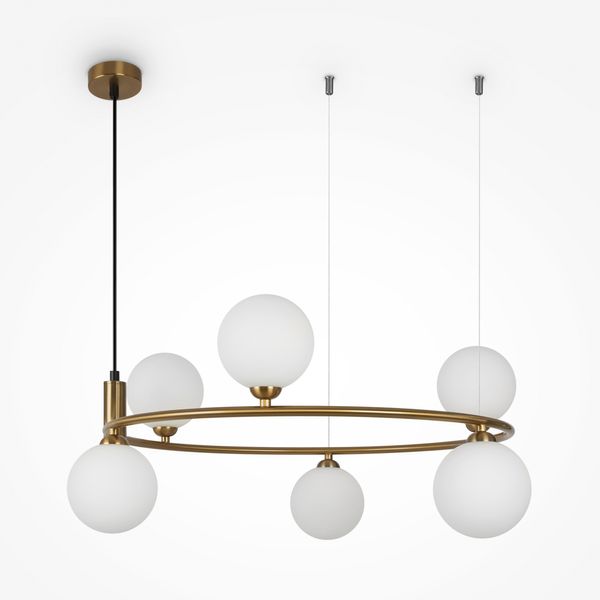 Modern Ring Pendant lamp Brass image 1