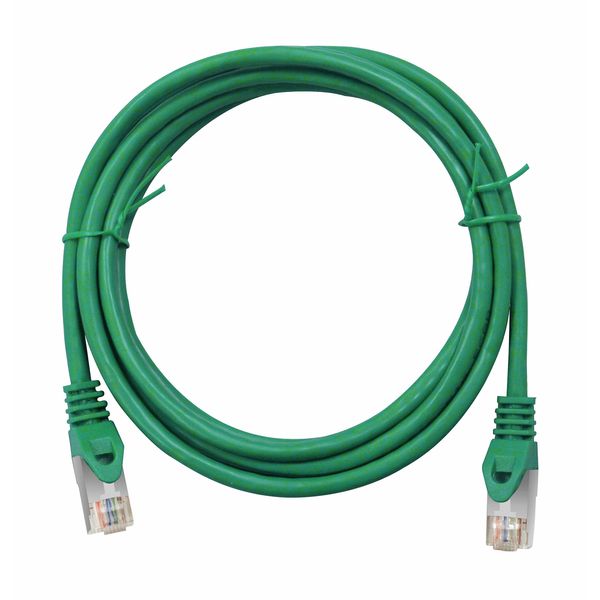 Patchcord RJ45 shielded, Cat.5e, PVC, green, 1.0m image 2