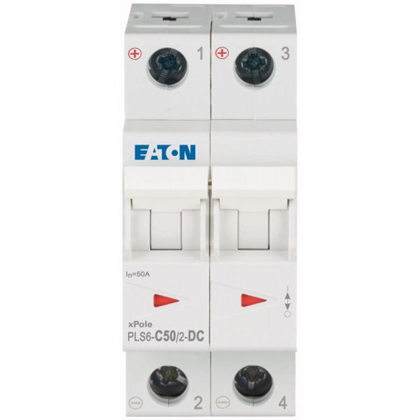 Miniature circuit breaker (MCB), 50 A, 2p, characteristic: C, DC image 2