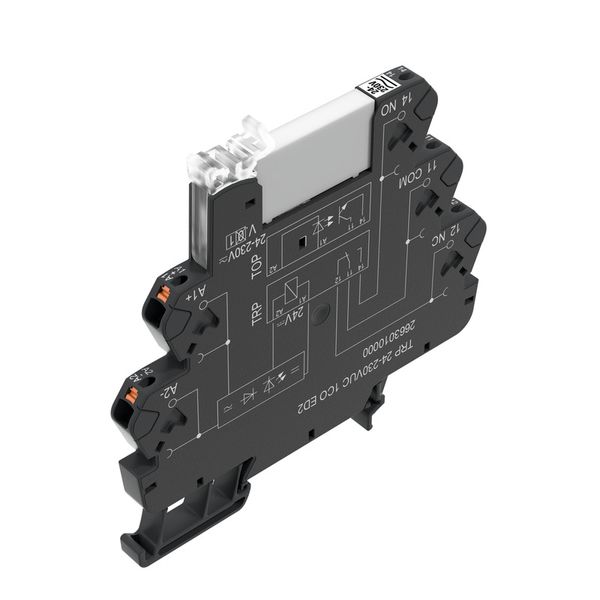 Relay module, 24…230 V UC ±10 %, Green LED, Rectifier, 1 CO contact (A image 2