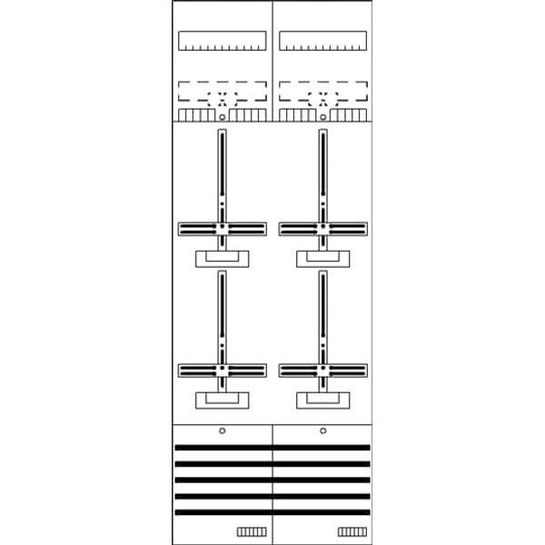 DF29G4 Meter panel, Field width: 2, Rows: 0, 1350 mm x 500 mm x 160 mm, IP2XC image 20