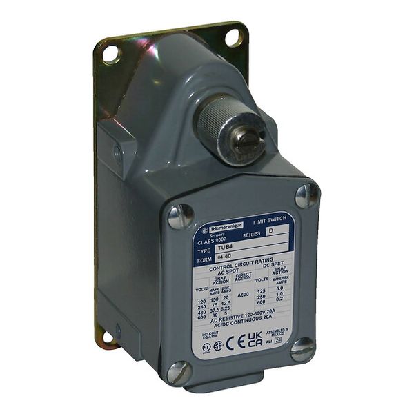 Limit switch, 9007, 9007T mill standard, spring return, CW+CCW, PG 13.5 image 1